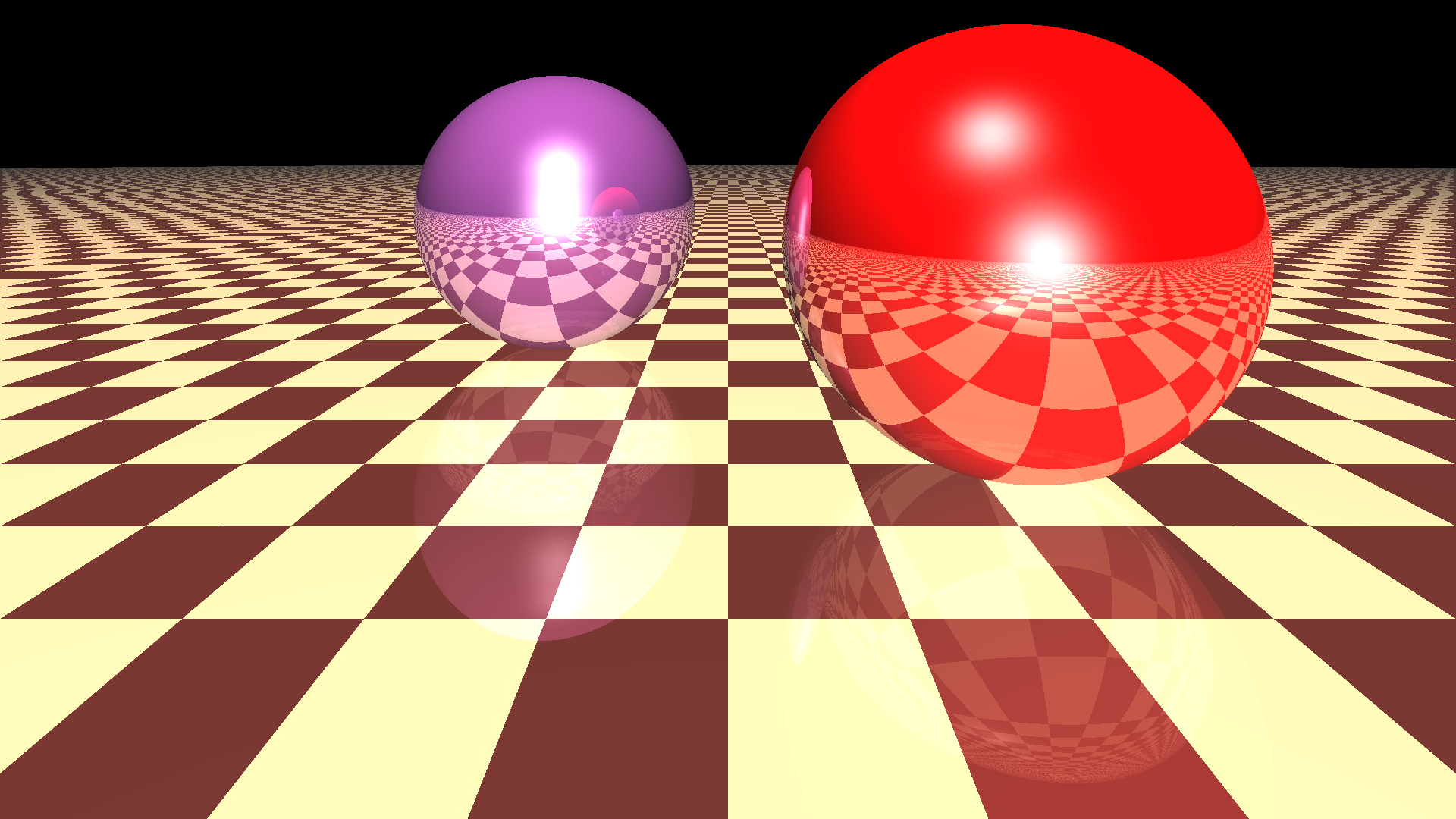 Render of two balls